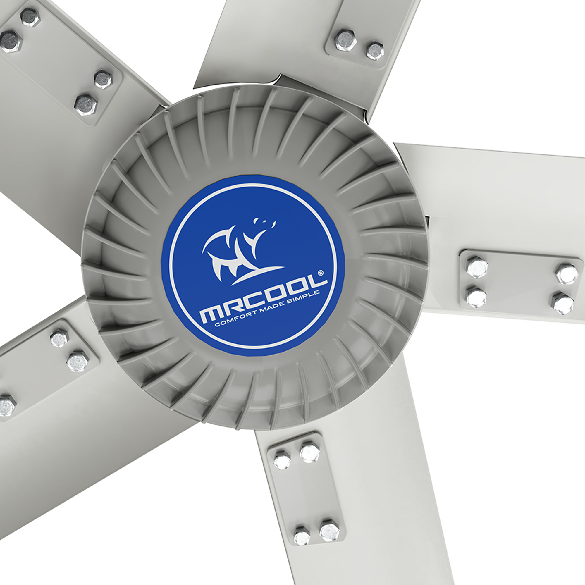 MRCOOL, HVLS High Velocity Low Speed Ceiling fan 16ft., Fan Diameter 168 in, Fan Blade Span 60+, Air Delivery 14500 cfm, Model# MCFAN16PBGR